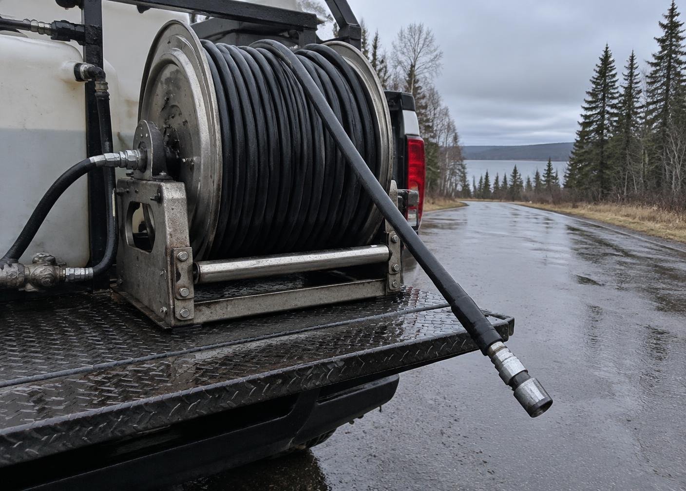 High-pressure hose reel